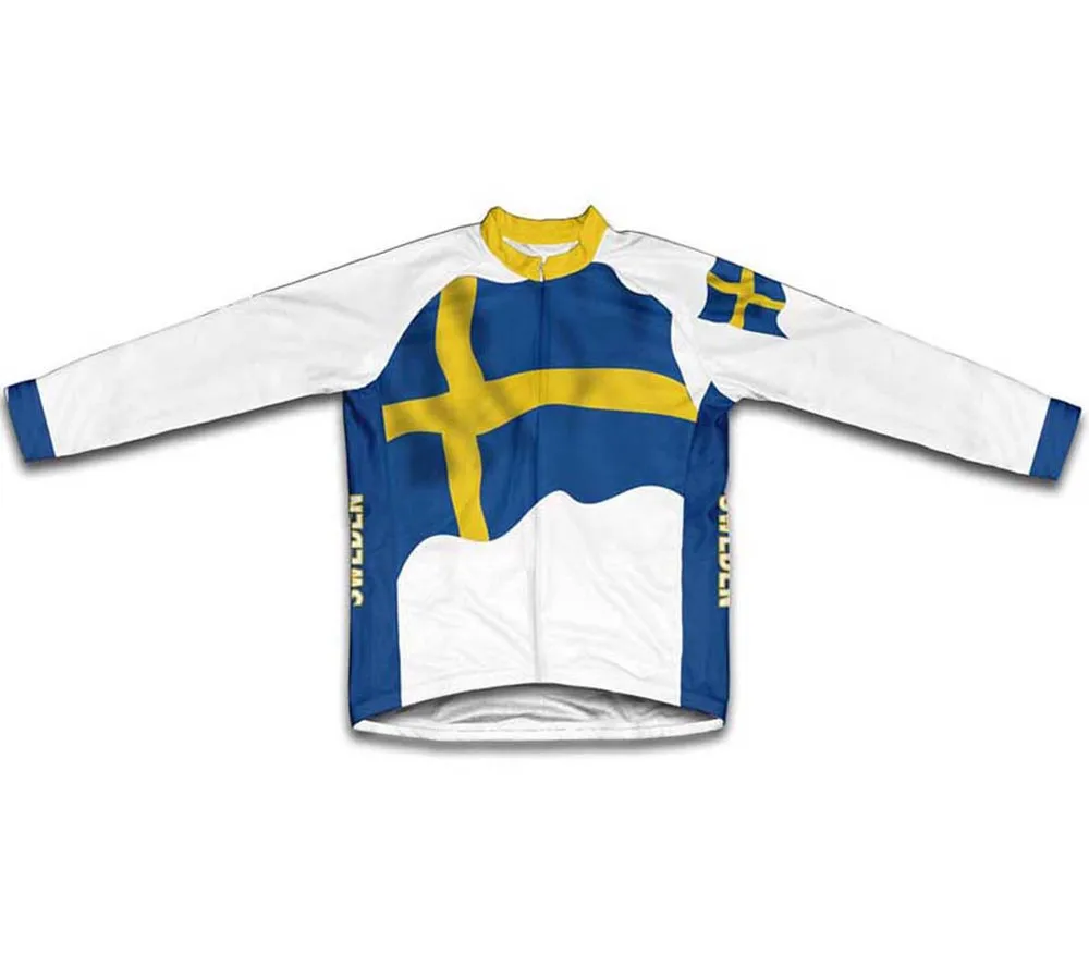 Sweden Flag Флаг России, флаг Турции и т. Д. Велосипедная спортивная зимняя флисовая велосипедная одежда, Майо ropa ciclismo, велосипедная майка/велосипедная одежда - Цвет: Sweden Flag