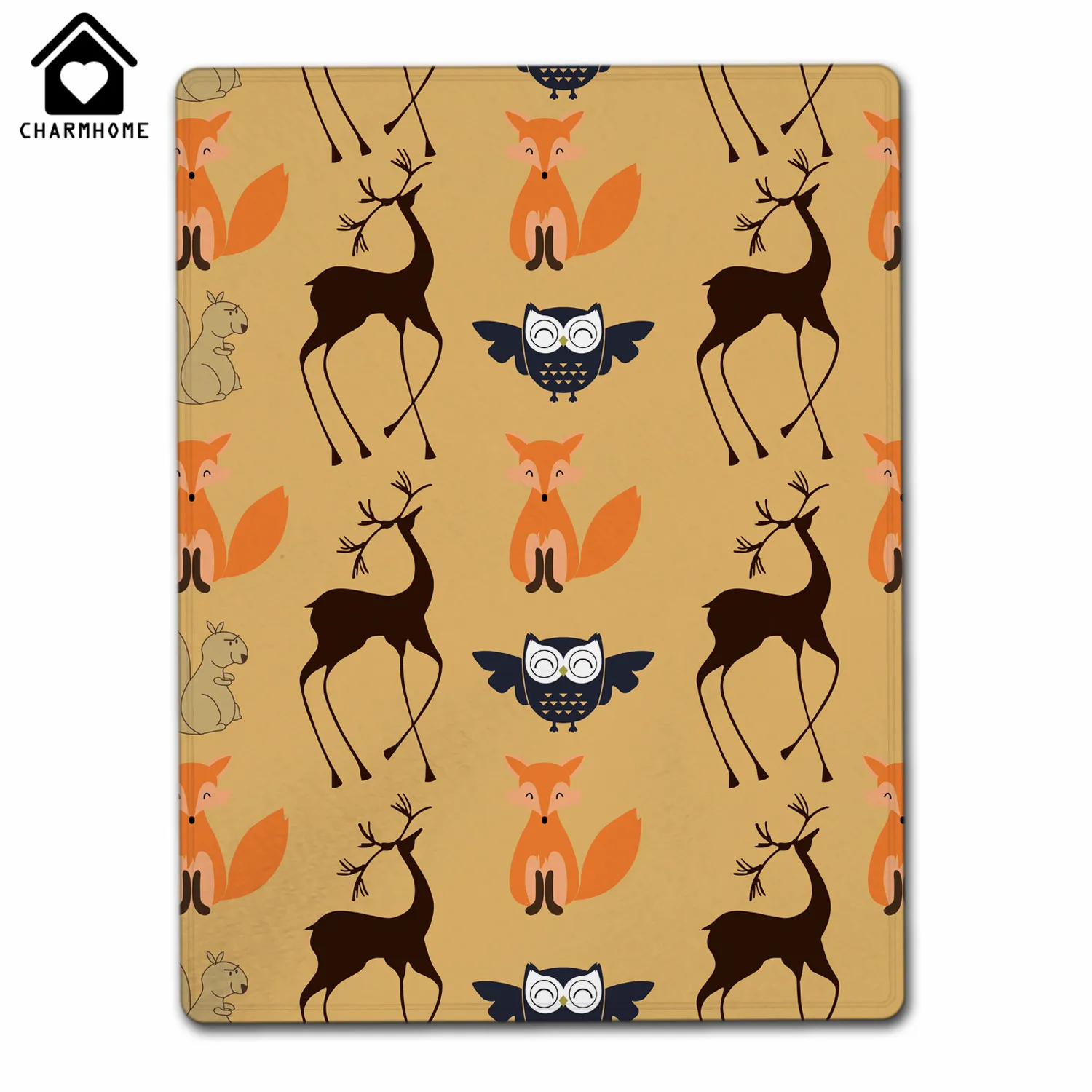 CHARMHOME 2017 Blanket Custom Animal Pattern Design Deer 150x200cm