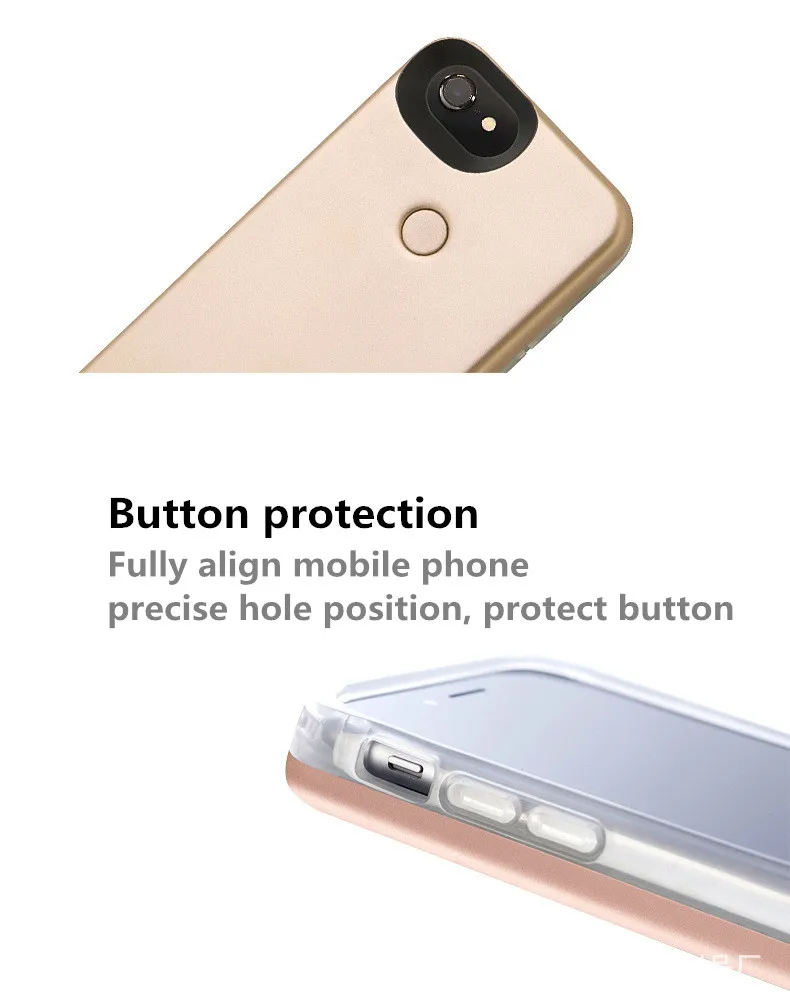 Для iPhone 11X6 S Анти-осень 3 поколения светильник селфи Вспышка чехол для телефона защитная крышка для вспышки чехол для samsung s8 s9 plus