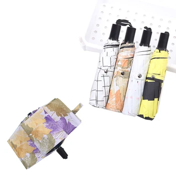 

Kids Sunscreen Umbrella Rain Women black coating anti-uv Students folding Umbrella Female Woman Sun Parasol paraguas plegable