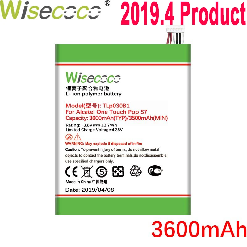 

Wisecoco 3600mAh TLp030B2 TLp030B1 Battery For Alcatel One Touch Pop S7 OT 7045 7045Y Vodafone Phone New Product+Tracking Number