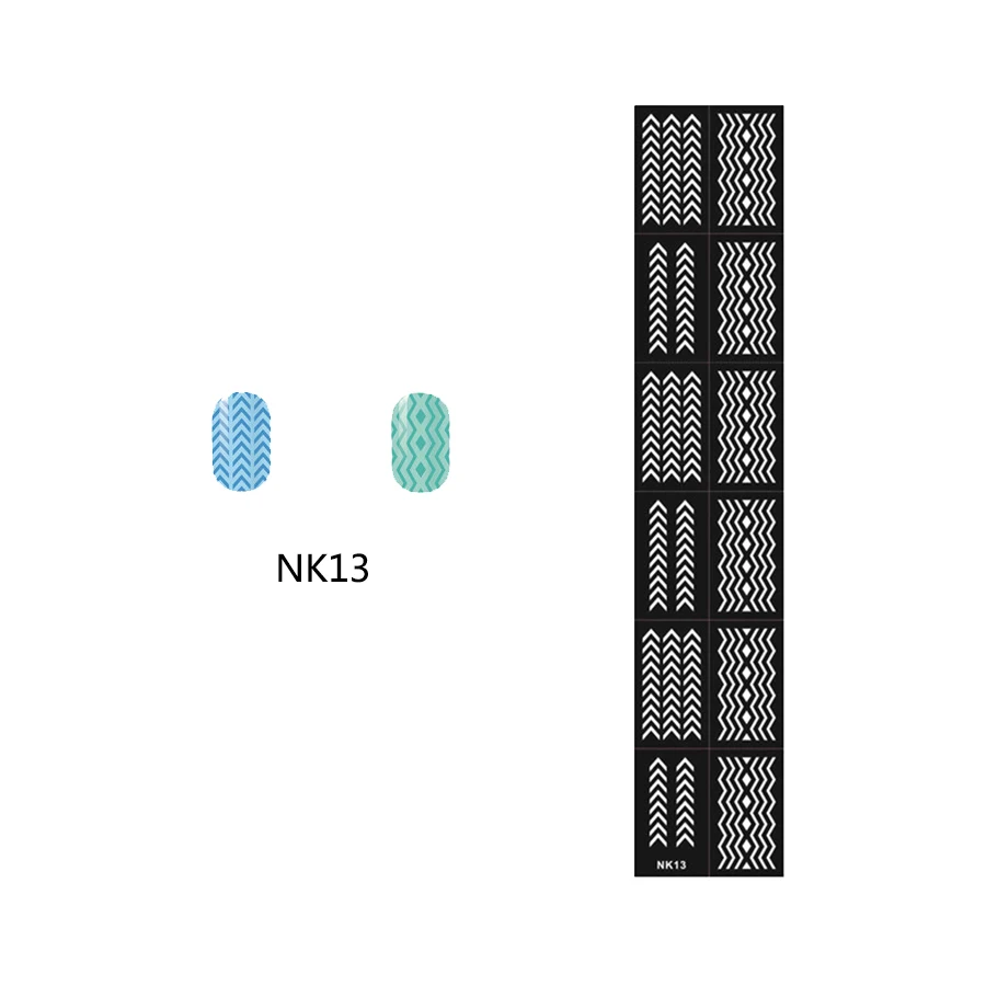 1 шт. Модная волна Стиль Аэрограф Для блесток трафарет штампы для ногтей красящий лак Дизайн Маникюр стемпинг для украшения ногтей инструмент-шаблон NK05