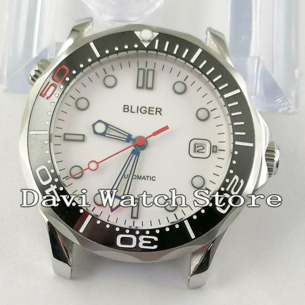 

Bliger 41mm luminous sapphire crystal dial date automatic mens watch 2923
