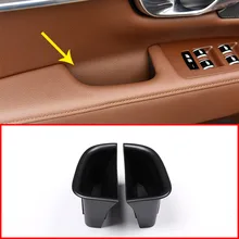 Черная передняя и задняя дверная ручка ящик для хранения Контейнер держатель лотка для Volvo S90 V90CC автомобильные аксессуары 2 шт./компл