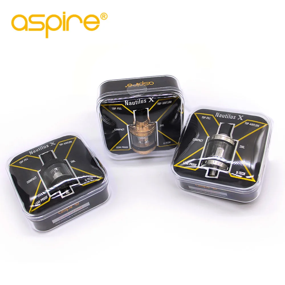

Original Aspire Nautilus X Atomizer 2ml E-liquid Capacity Nautilus-X Tank Adjustable Top Airflow 2ml electronic cigaretter tank