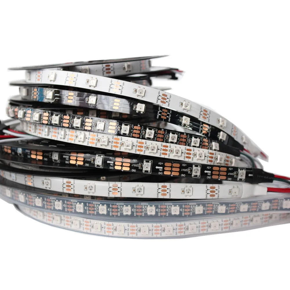 Умная Светодиодная лента WS2812B 5 м 30/60 светодиодов WS2812 IC WS2812B/m IP20/IP65/IP67