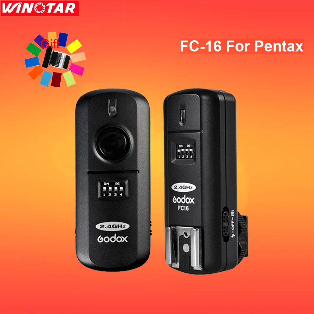 

Godox FC-16 2.4G Wireless Remote Flash Trigger 16 Channels for Pentax K-1 K-3 K-3II K5 K-5 IIs K-30 K-50 K20D K100D K110D cs-205