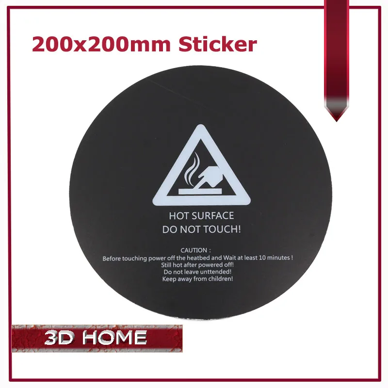 

1Pcs 3D Printer Kossel Heat bed Sticker With Tape 200mm Round Print Build Plate Tape For Kossel 3D Printer parts