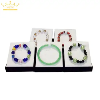 

Wholesale 5pcs/lot Bangle&Bracete Jewelry Display Stand Holder White leather Bangle Display