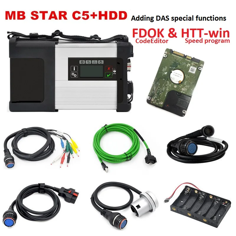 

mb star C5 with HDD V12.2018 software more special function for MB car truck buss diagnostic MB star C5 sd wifi connection cars