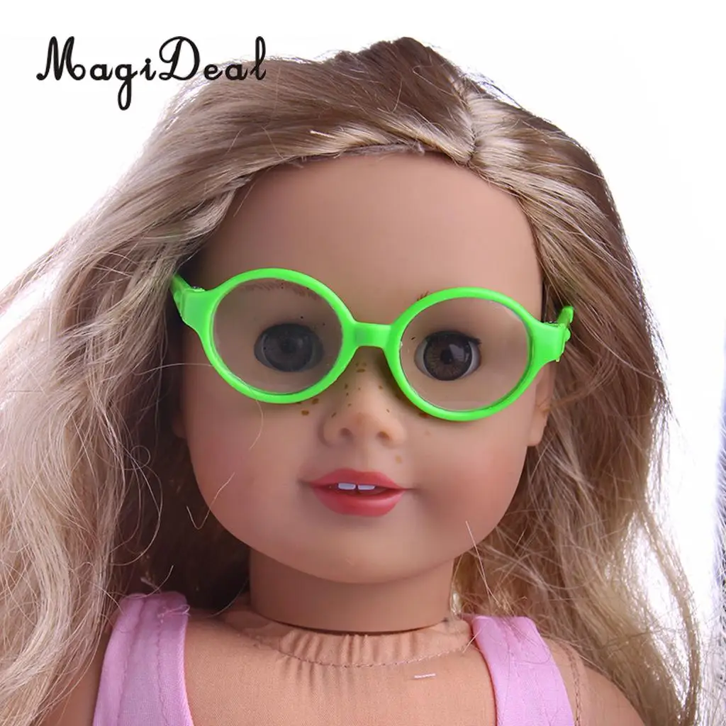 1Pair Cute Doll Glasses Black Eyeglasses Made for 18 inch American Doll My Life Dolls Clothes Accs Children Girls Toy