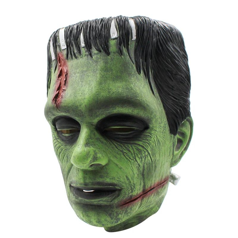 Смешная латексная маска для косплея Франкенштейна страшный учёный полный голова Хэллоуин маскарад Вечерние маски реквизит