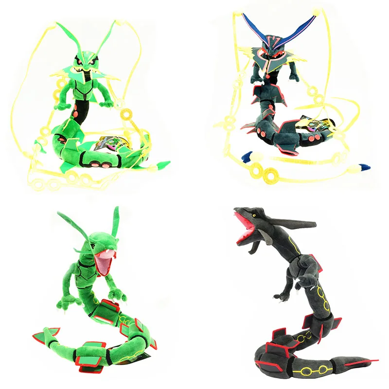 80-83 см персонажи мультфильмов аниме Rayquaza Evolution Mega Rayquaza pokemones Мягкие плюшевые игрушки подарки для детей