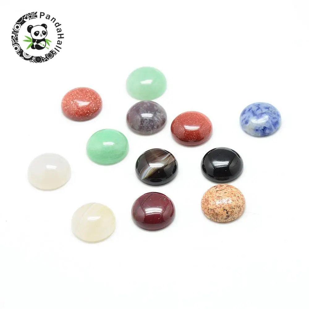 

stone cabochons, mixed style, half round, mixed color, 10x5mm