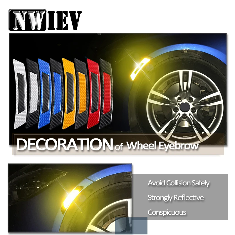 Автостайлинг NWIEV 3D наклейки для Ford Focus 2 3 VW Passat B6 B5 B7 B8 Toyota Avensis Skoda Rapid дверные колеса