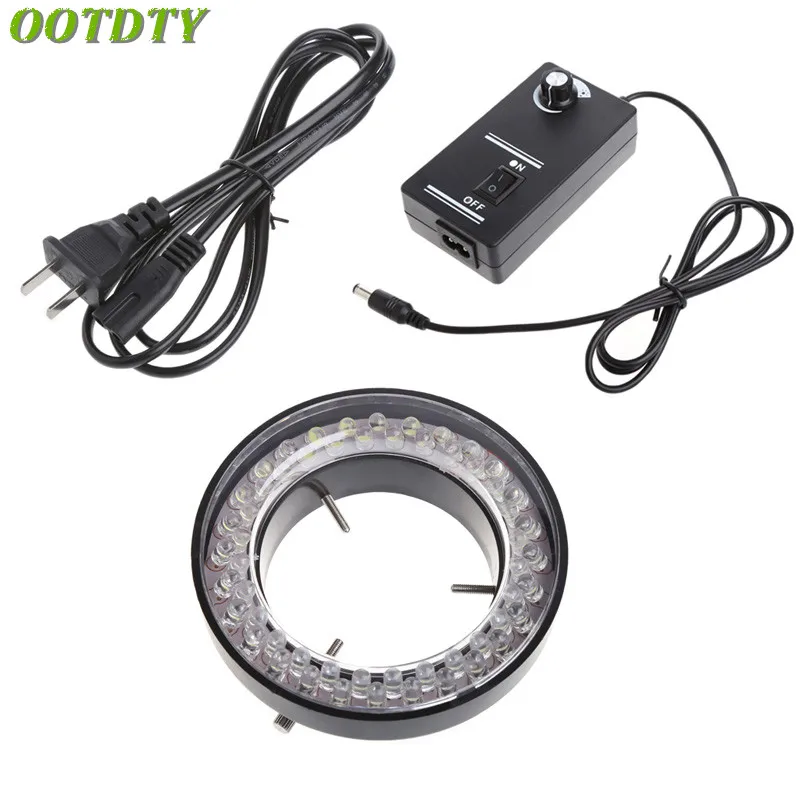 

OOTDTY 60 LED Adjustable Ring Light illuminator Lamp For STEREO ZOOM Microscope EU/US Plug