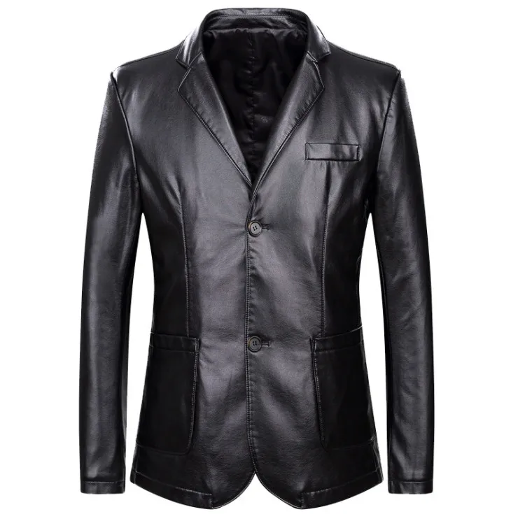 Мужская куртка из искусственной кожи, мужские черные повседневные пальто, кожаная куртка для мужчин, Jaqueta Masculinas Inverno Couro размера плюс M-7XL
