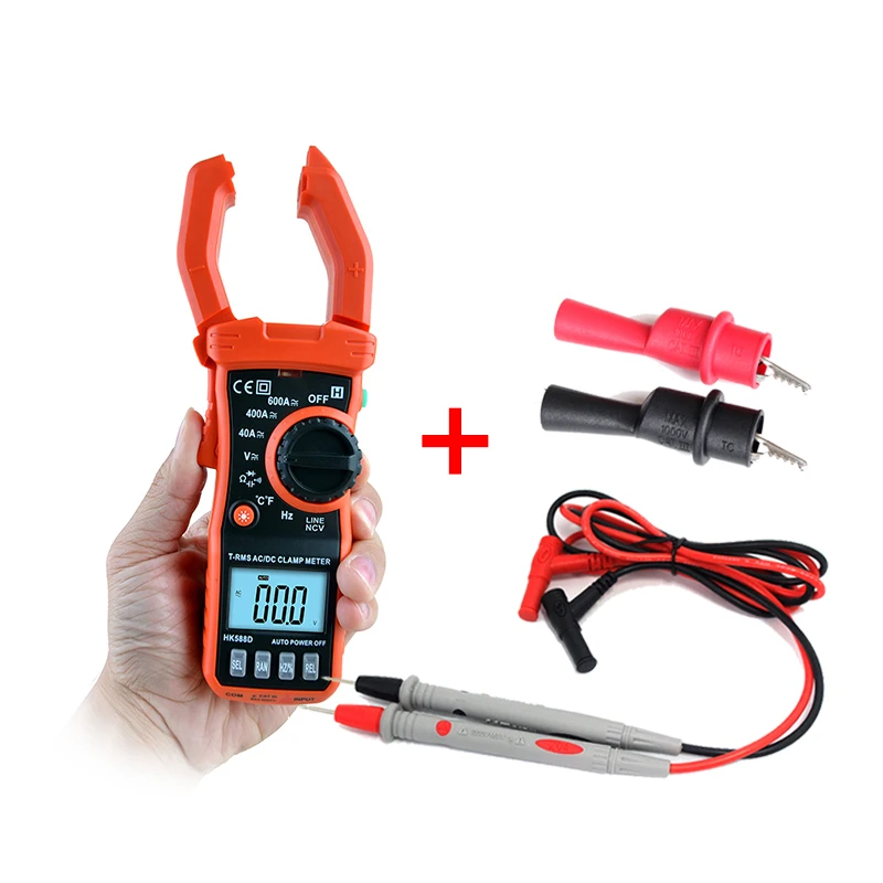 

4000 bit display true RMS for accurate AC voltage current(LPF) clamp multimeter Overload protection temperature meter set