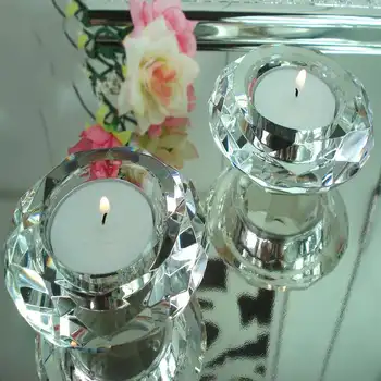 

Crystal Candle Holder Wedding Desk Candle Holder Table romantic Bar Decoration Candle Lamp