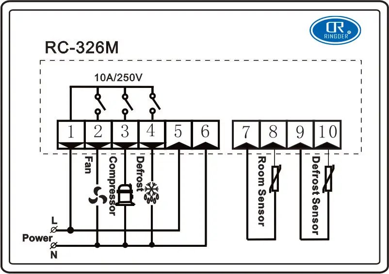 RC-326M 10A Wiring diagram