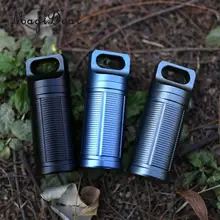 Caja de Mini píldoras de titanio para hombre y mujer, caja de píldoras a prueba de agua, para viaje y acampada al aire libre, 3 unidades