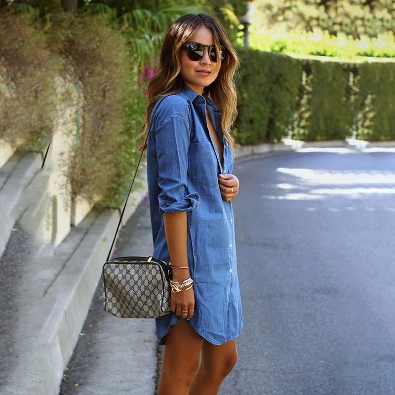 4Women Casual Denim Dresses