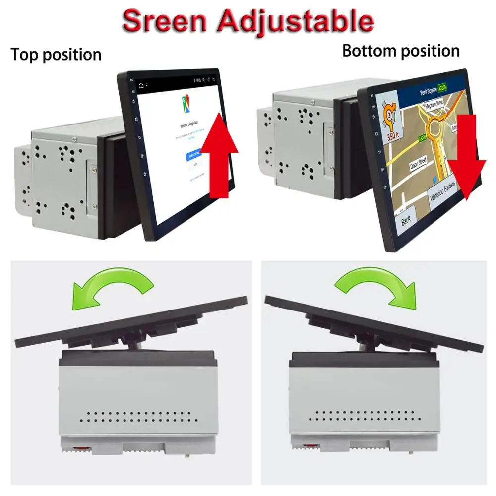 Clearance 10.1" Universal 2DIN Android 8.1 Touch Screen 4CPU + 4GPU Car Stereo Radio GPS Wifi BT Mirror Link OBD 4