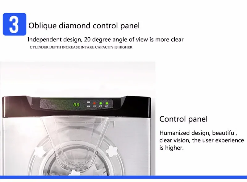 Коммерческий полностью автоматический BQ22T Настольный твердое мороженое машина, машина для мороженого, машина для мороженого 1 шт