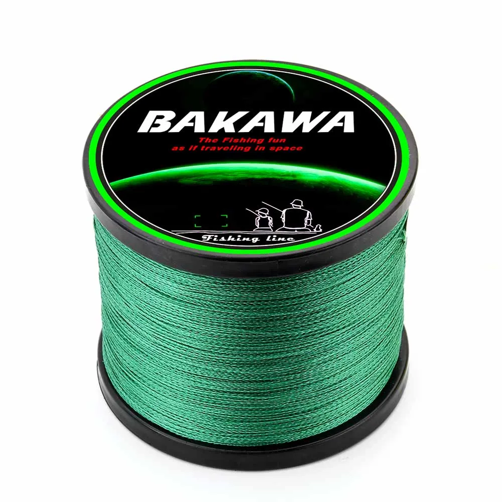 BAKAWA 1000 м ПЭ плетеная рыболовная леска 4 нити рыболовные лески многофиламентная рыболовная леска шнур 10~ 85 фунтов