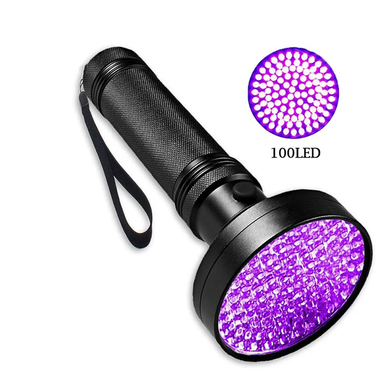100 светодиодный УФ-черный светильник, супер яркий 10 Вт 395 нм фиолетовый ультраручной светильник, Ультрафиолетовый фонарь для денег, клопов, скорпионов - Испускаемый цвет: only uv lamp