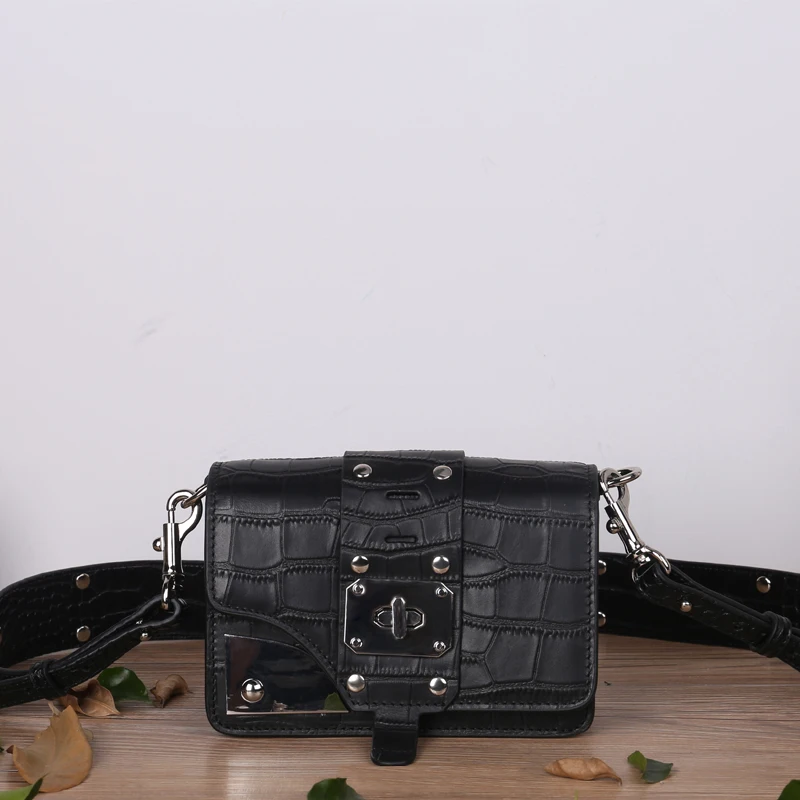 

Norbinus Famous Brand Women Bag Genuine Leather Crocodile Pattern Handbag Real Cowhide Small Crossbody Messenger Shoulder Bag