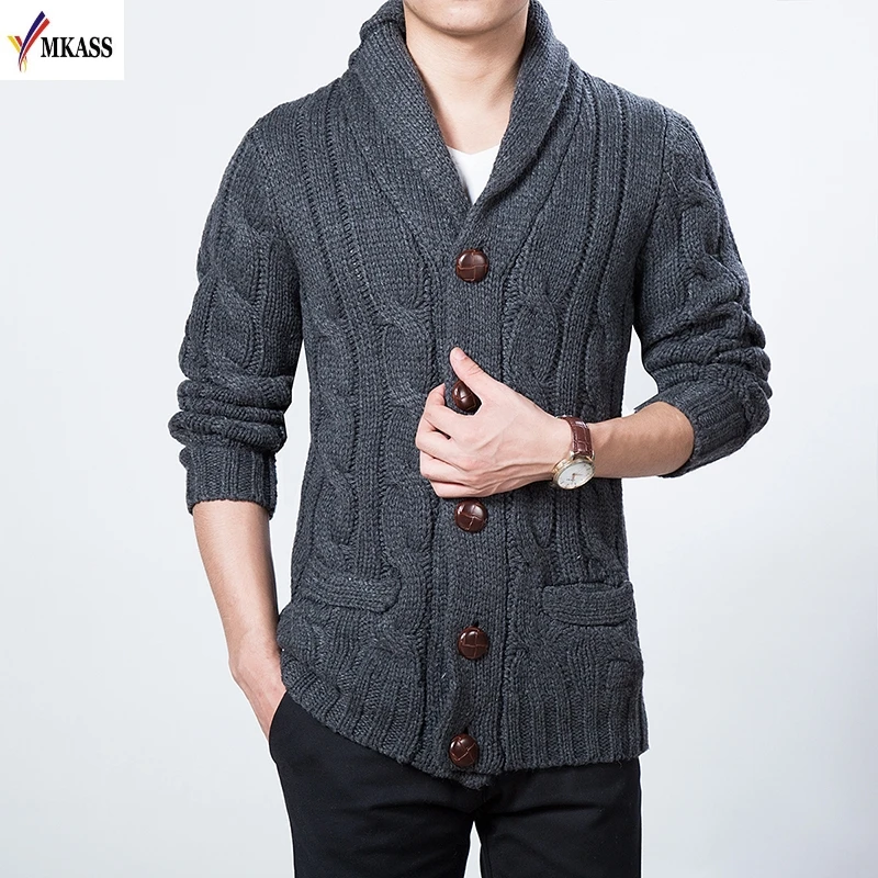 High Quality Autumn Winter Mens Casual Pull Homme Cardigan Sweater Coat Men Loose Fit  Warm Knitting Clothes Sweater Coats