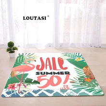 Лутаси тропические растения Фламинго печать дверь коврик в ванную мягкие игральные ковры для гостиной Крытый спальни ковры