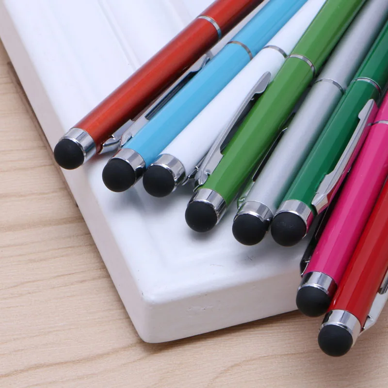 OOTDTY Стильный тонкий 2 в 1 шариковая ручка и емкостный стилус для iPhone, iPad, планшетов