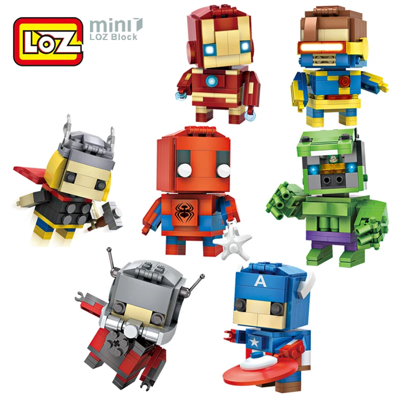 LOZ Heroes Captain America Nano Blocks iBLOCK FUN Mini Assembly Toy 142pc a F01 