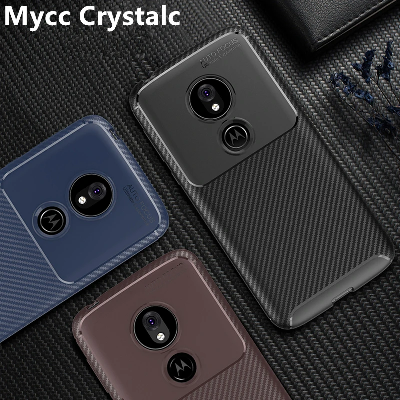 Чехол из углеродного волокна для Motorola Moto G7 Power чехол 6 2 дюйма тонкий прочный