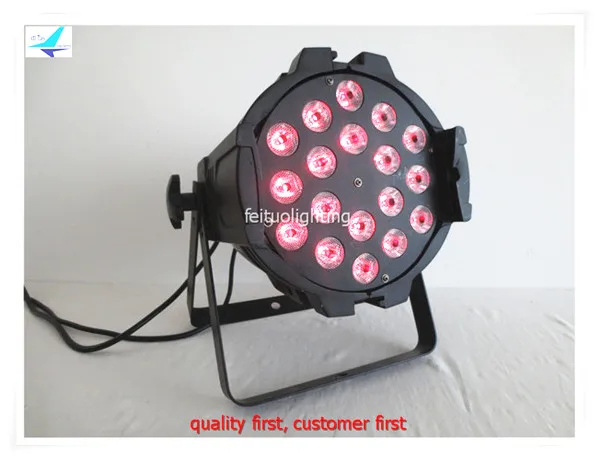 

free shipping 6pcs/lot China 18x10w LED Par RGBW 4IN1 Light Equipment Stage DJ Par Wash Can Par64 DMX Strobe for Disco KTV Party
