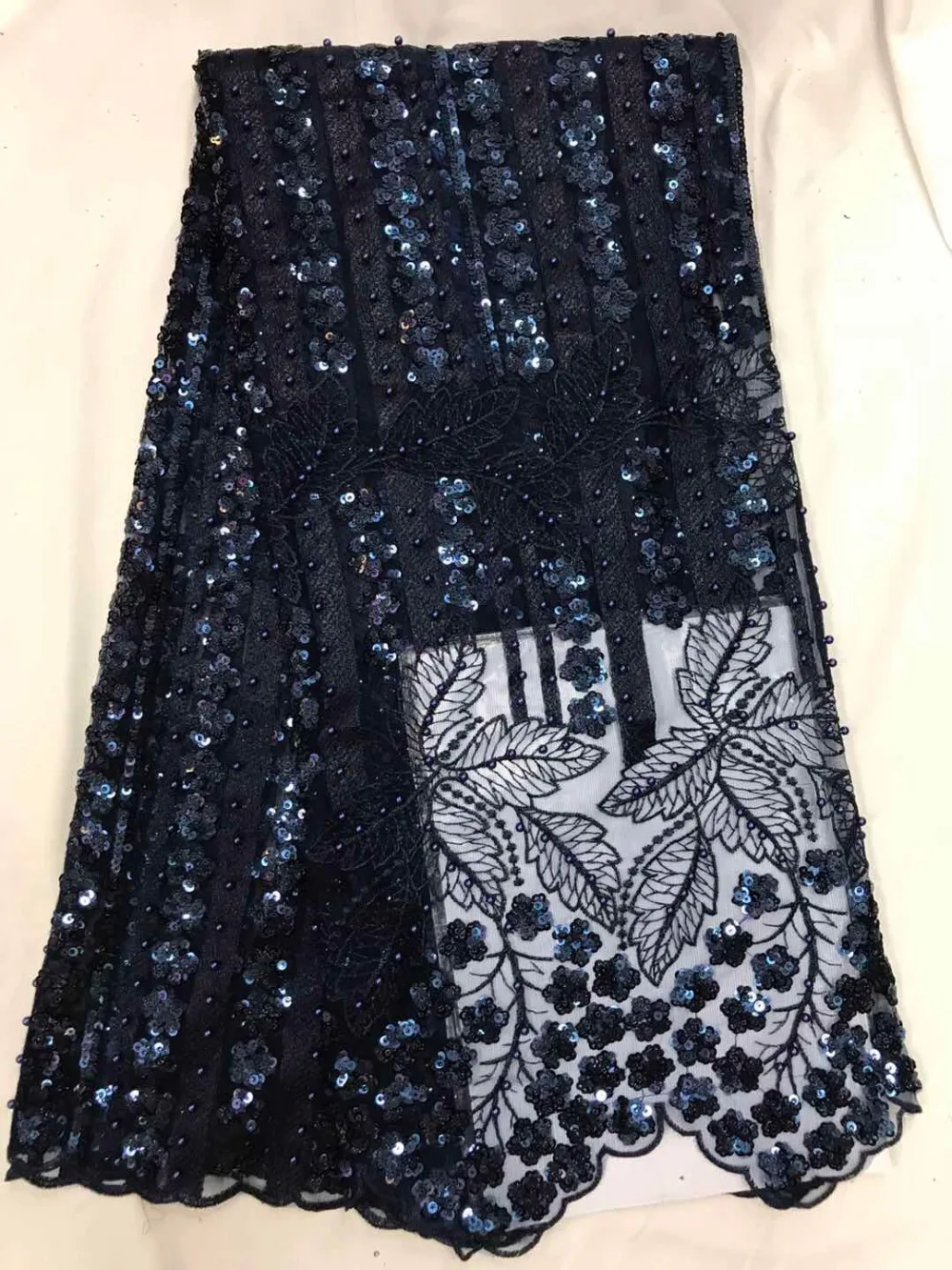 

African Tulle Lace Fabric 2018 High Quality Lace Sequin Lace Fabric African Gold Color Lace Fabric Applique For Dresses(FJ-11-18