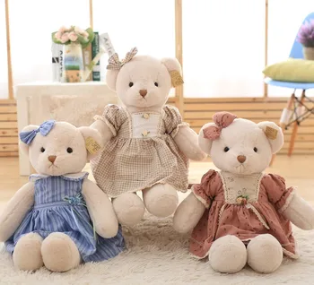 

42CM/62CM Plush Toys Princess Dress Teddy Bear Doll Birthday Gift for Children's Toys