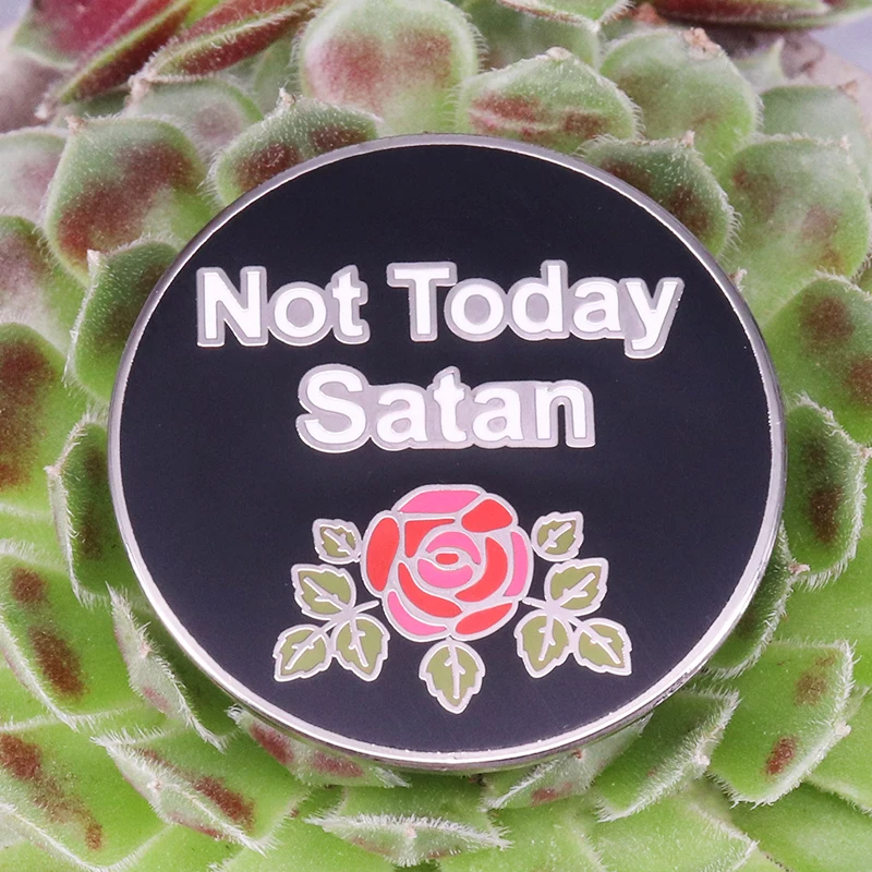 

Not Today Satan Lapel Pin Gift for Women RuPauls Drag Race Badge Enamel pin