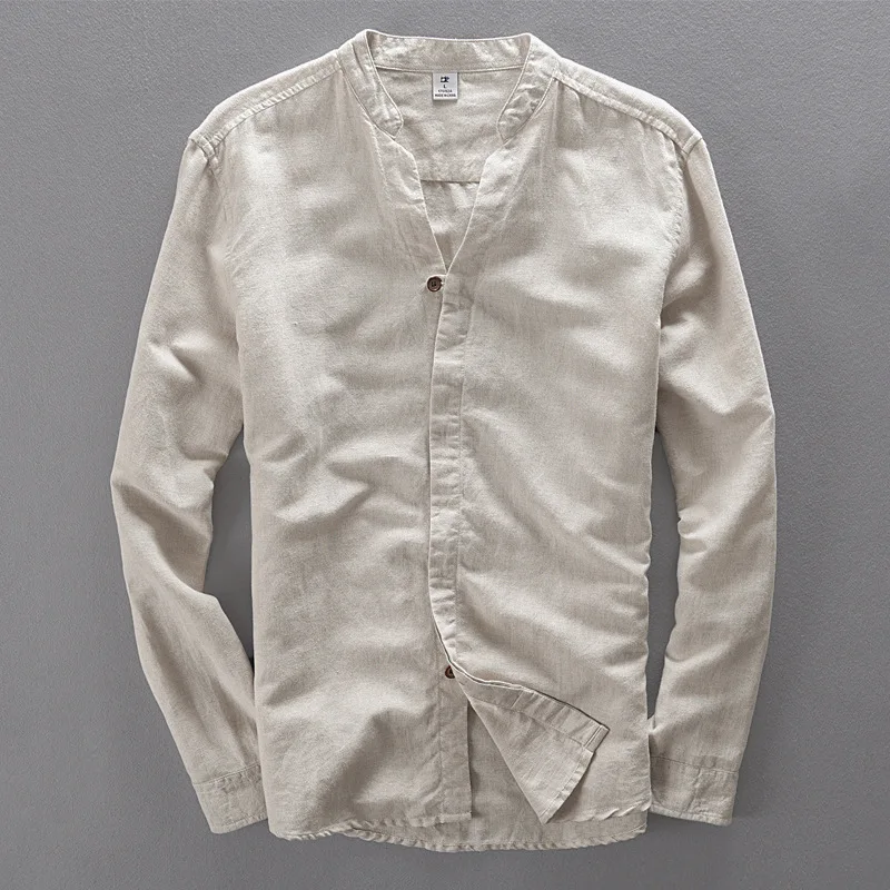 New 2016 Brand Men Fashion Solid White Linen Shirt Slim Fit Mens Dress Shirt Chemise Homme