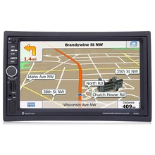 7020G 7 inch 1080P 2 Din Car Audio Radio MP5 Player Bluetooth Call GPS Navigation Steering wheel Remote Control FM USB TF AUX