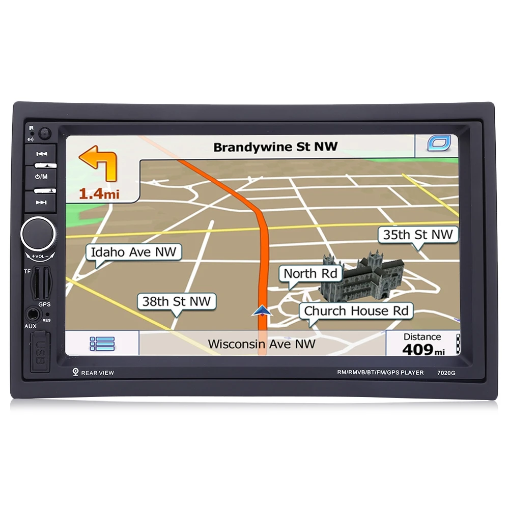 imágenes para 7020G 7 pulgadas 1080 P 2 Din Car Audio Radio Reproductor MP5 Llamada Bluetooth GPS de Navegación volante Control Remoto FM TF USB AUX imágenes para 7020G 7 pulgadas 1080 P 2 Din Car Audio Radio Reproductor MP5 Llamada Bluetooth GPS de Navegación volante Control Remoto FM TF USB AUX