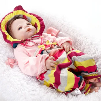 

Handmade Lifelike Baby Boy Doll Silicone Vinyl Reborn Toddler Dolls Real Newborn A-218