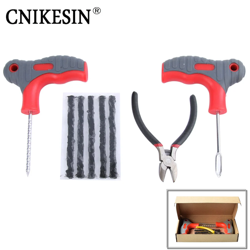 Beste CNIKESIN 8 set Autoband Reparatie Tools Set Auto Motorfiets Tubeless Vacu uuml;m Banden Repareren Tool Kit Snelle Prik Plug Reparatie TOOL