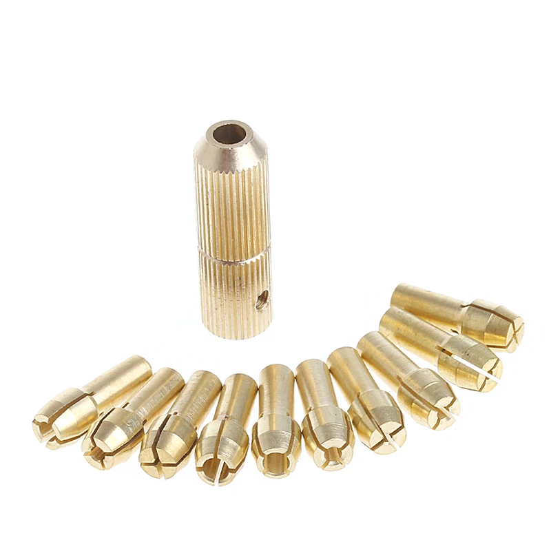 

1+10Pcs 0.5-3.2mm Micro Twist Hand Drill Kit Chuck Electric Drill Bit Collet 2.3mm
