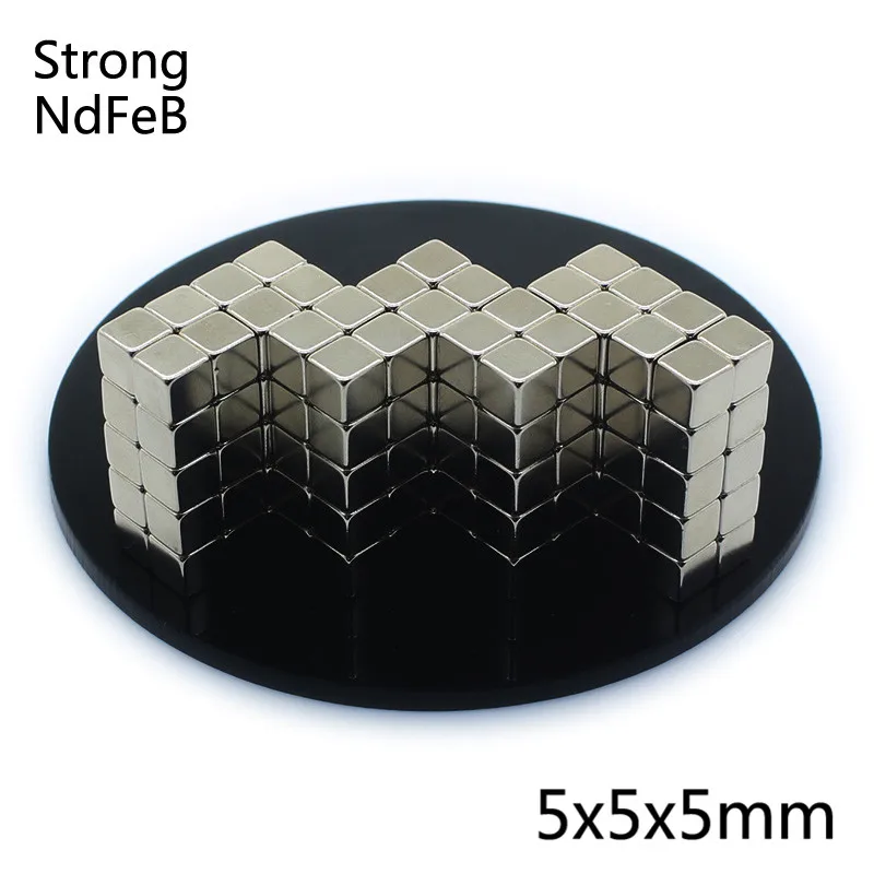 5x5x5mm Creative Neodymium Magnet 5mm N35 Permanent imanes NdFeB Super Strong Powerful Magnetic Magnets Square Buck Cube