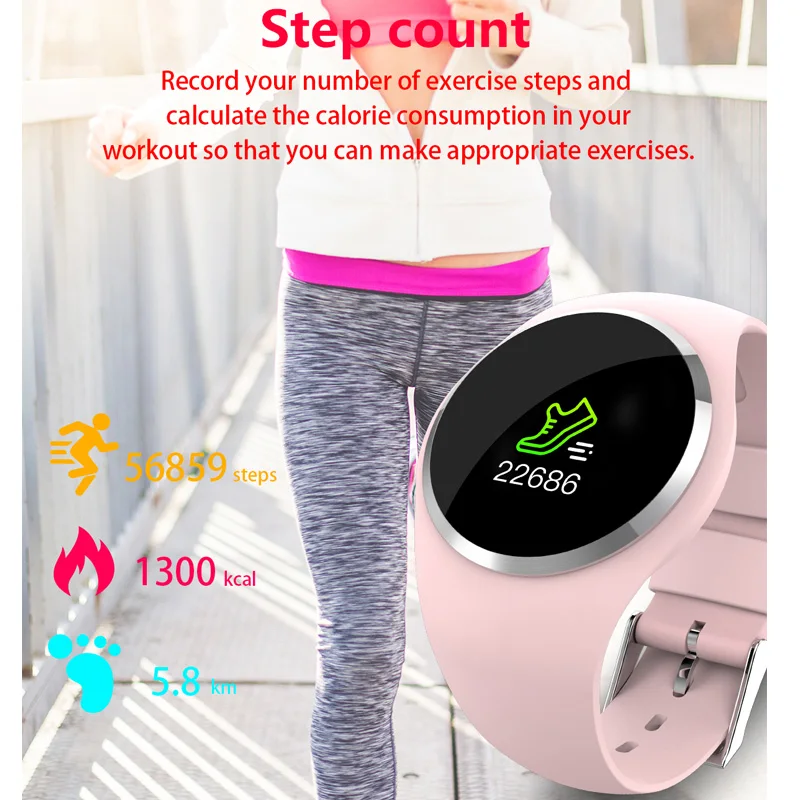 Fitness Smart Watch Women Running Heart Rate Monitor Blood Pressure Bluetooth Pedometer Touch Intelligent Sports Watch For Woman