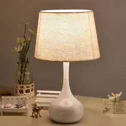 Деревянный Настольная лампа с абажуром ткани дерево прикроватные настольные лампы современной книжной лампы E27 110 V 220 V чтения