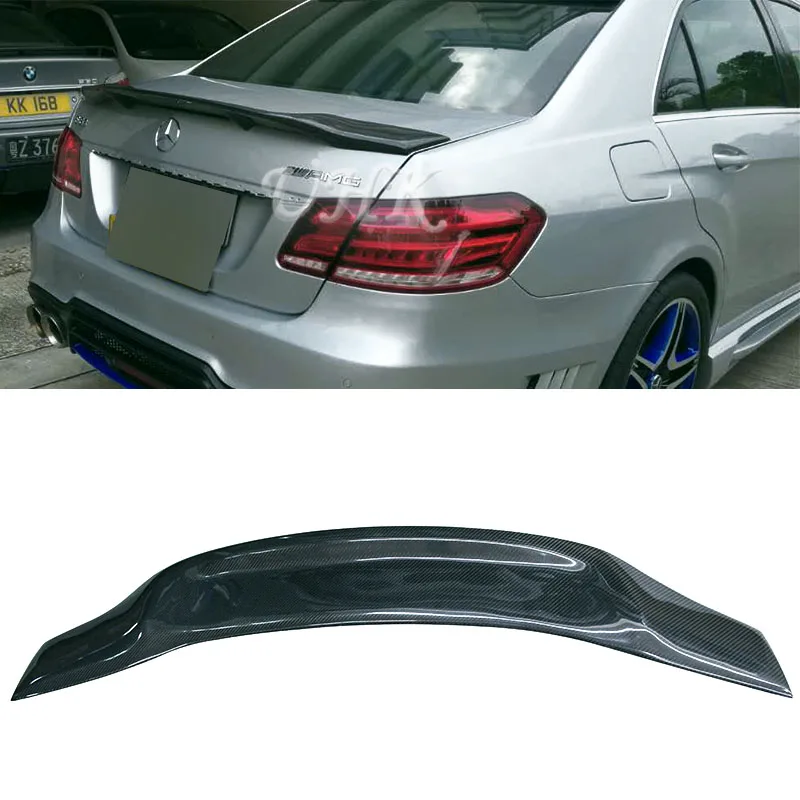 For E Class W212 Renntech Style Carbon Fiber Rear Spoilers Auto Spoiler